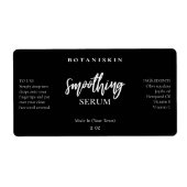Modern Black Face Serum Labels (Voorkant)