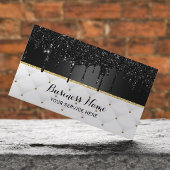 Modern Black Faux Glitter drukt luxe Salon Spa op Visitekaartje