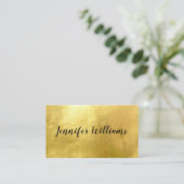Modern Black + Faux Gold Foil | VISITEKAARTJES (Staand voorkant)