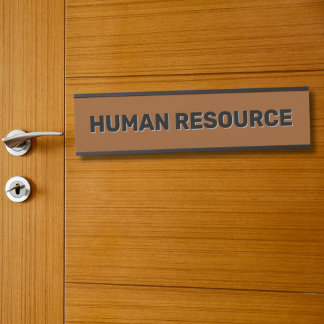 Modern Black Faux Gold Office Room Department Name Deurbordje