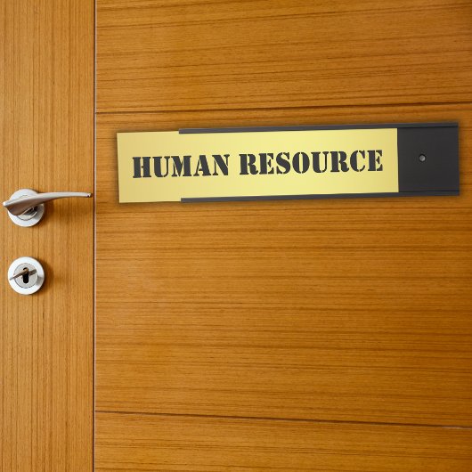 Modern Black Faux Gold Office Room Department Name Deurbordje