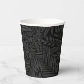 Modern Black Floral Botanical Papieren Bekers (Rechts)