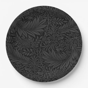 Modern Black Floral Botanical Papieren Bordje
