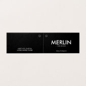 Modern Black Folded Clothing Hang Label Kaart (Buitenkant ongevouwen)