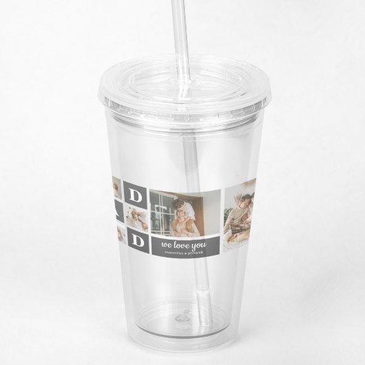 Modern Black | Foto van collage | Pap Best Gift Acryl Drinkbeker