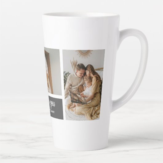 Modern Black | Foto van collage | Pap Best Gift Latte Mok (Rechts)