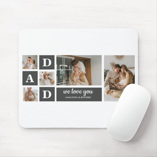 Modern Black | Foto van collage | Pap Best Gift Muismat (Met muis)