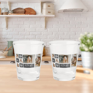 Modern Black Foto van collage Pap Best Gift Shot Glas