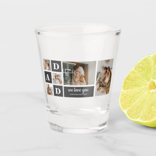 Modern Black | Foto van collage | Pap Best Gift Shot Glas (Voorkant)