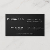 Modern Black Front en Back-Health Professional Visitekaartje (Achterkant)