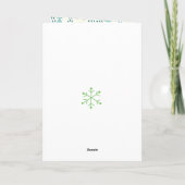 Modern Black Fun Script Snowflakes Bokeh Overlay Feestdagen Kaart (Achterkant)