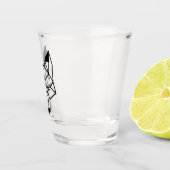Modern Black Geometric Fox Shot Glas (Rechts)