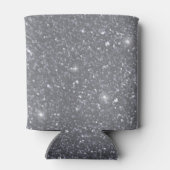 Modern Black Glitter Sparkles Personalized Name Blikjeskoeler (Achterkant)