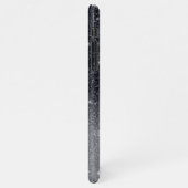 Modern Black Glitter Sparkles Personalized Name iPhone Hoesje (Linkerkant)