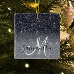 Modern Black Glitter Sparkles Personalized Name Keramisch Ornament<br><div class="desc">Introductie van ons prachtige Modern Black Glitter Sparkles gepersonaliseerde naamproduct, exclusief verkrijgbaar op Zazzle! Voeg een vleugje elegantie en glans toe aan uw dagelijks leven met dit op maat gemaakte item. Ons moderne Black Glitter Sparkles gepersonaliseerde naamproduct heeft een strakke zwarte achtergrond versierd met betoverende glitterachtige glitters. De combinatie van...</div>