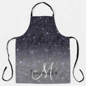 Modern Black Glitter Sparkles Personalized Name Schort (Voorkant)