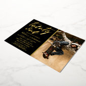 Modern Black & Gold 21-dag uitnodiging (Gedraaid)