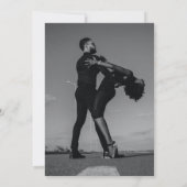 Modern Black & Gold Abstract bruiloft foto Bedankkaart (Achterkant)