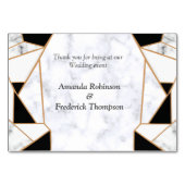 Modern Black Gold Abstract op witte marmer Kaart (Achterkant)