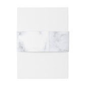 Modern Black Gold Abstract op witte marmer Uitnodigingen Wikkel (Achterkant Voorbeeld)