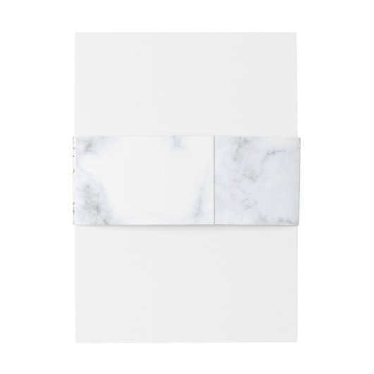 Modern Black Gold Abstract op witte marmer Uitnodigingen Wikkel (Achterkant Voorbeeld)