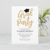 Modern Black Gold Afstuderen College AFSTUDEERDER  Kaart (Staand voorkant)