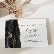 Modern Black Gold Agaat Script Pensioen