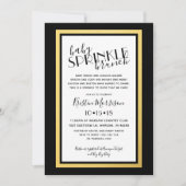 Modern Black Gold Baby Sprinkle Invitation Kaart (Voorkant)