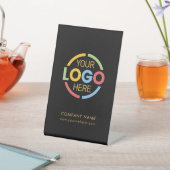 Modern Black Gold Bedrijf Zakelijk Logo Reclamebord Met Voetstuk (Insitu)