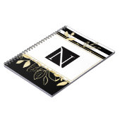 Modern Black Gold Botanical Glamor Chic Elegant Notitieboek (Linkerzijde)