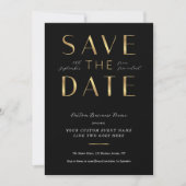 Modern Black & Gold Business Event Corporate Save The Date (Voorkant)