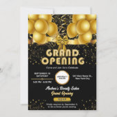 Modern Black Gold Business Lancering Grote Opening Kaart (Voorkant)