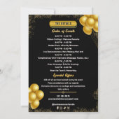 Modern Black Gold Business Lancering Grote Opening Kaart (Achterkant)