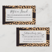Modern Black Gold Cheetah Leopard Animal Print Aanbevelingskaartje (Voorkant / Achterkant)