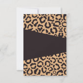 Modern Black Gold Cheetah Leopard Animal Print Bedankkaart (Achterkant)