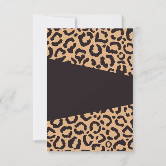 Modern Black Gold Cheetah Leopard Animal Print Bedankkaart (Achterkant)