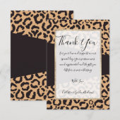 Modern Black Gold Cheetah Leopard Animal Print Bedankkaart (Voorkant / Achterkant)