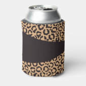 Modern Black Gold Cheetah Leopard Animal Print Blikjeskoeler (Blikje Achterkant)