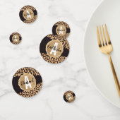 Modern Black Gold Cheetah Leopard Animal Print Confetti (Groep)