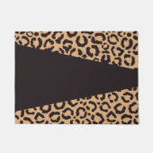 Modern Black Gold Cheetah Leopard Animal Print Deurmat (Voorkant)