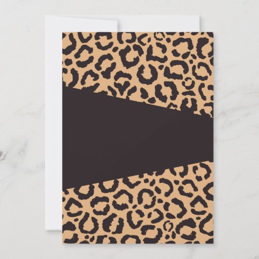 Modern Black Gold Cheetah Leopard Animal Print Kaart (Achterkant)