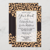Modern Black Gold Cheetah Leopard Animal Print Kaart (Voorkant / Achterkant)