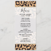 Modern Black Gold Cheetah Leopard Animal Print Menu (Voorkant)