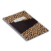 Modern Black Gold Cheetah Leopard Animal Print Notitieboek (Rechterzijde)