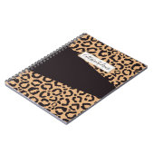 Modern Black Gold Cheetah Leopard Animal Print Notitieboek (Linkerzijde)