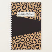 Modern Black Gold Cheetah Leopard Animal Print Planner (Voorkant)