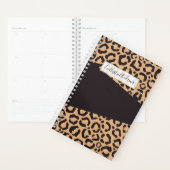 Modern Black Gold Cheetah Leopard Animal Print Planner (Display)