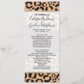 Modern Black Gold Cheetah Leopard Animal Print Programmakaart (Voorkant)