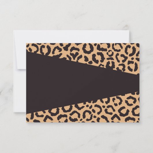 Modern Black Gold Cheetah Leopard Animal Print Save The Date (Achterkant)