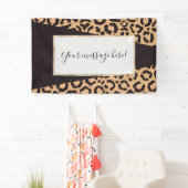 Modern Black Gold Cheetah Leopard Animal Print Spandoek (Insitu)